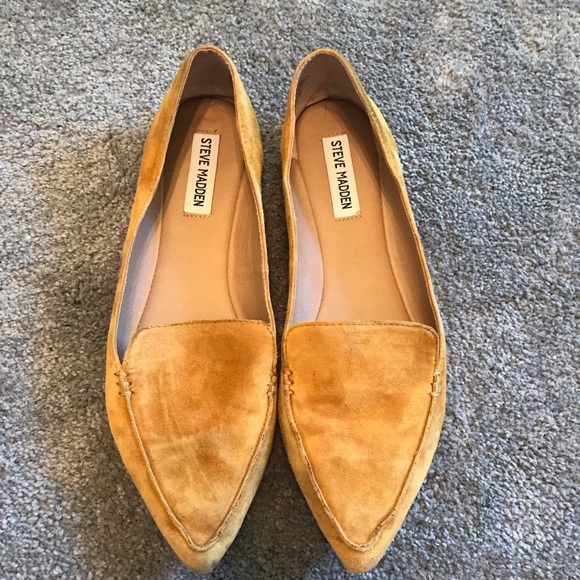 Steve Madden Shoes - Steve Madden Feather Flats in Mustard
